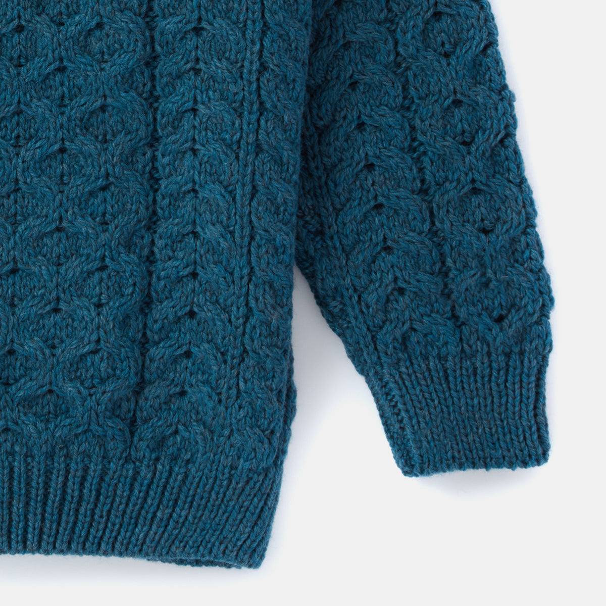 Maglioncino Aran in Lana Irlandese SuperSoft Merino - Ottanio