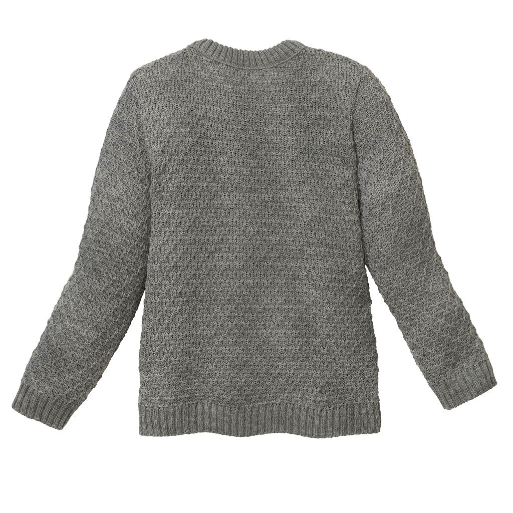 Maglioncino lavorato in lana merino - Grigio