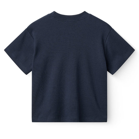 T-shirt in Modal e Cotone - Navy