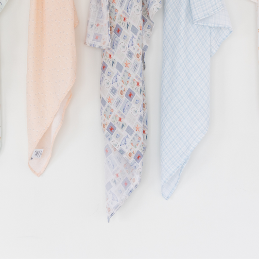 Telo in Mussola di Bamboo e Cotone 120x120 cm - Colori vari