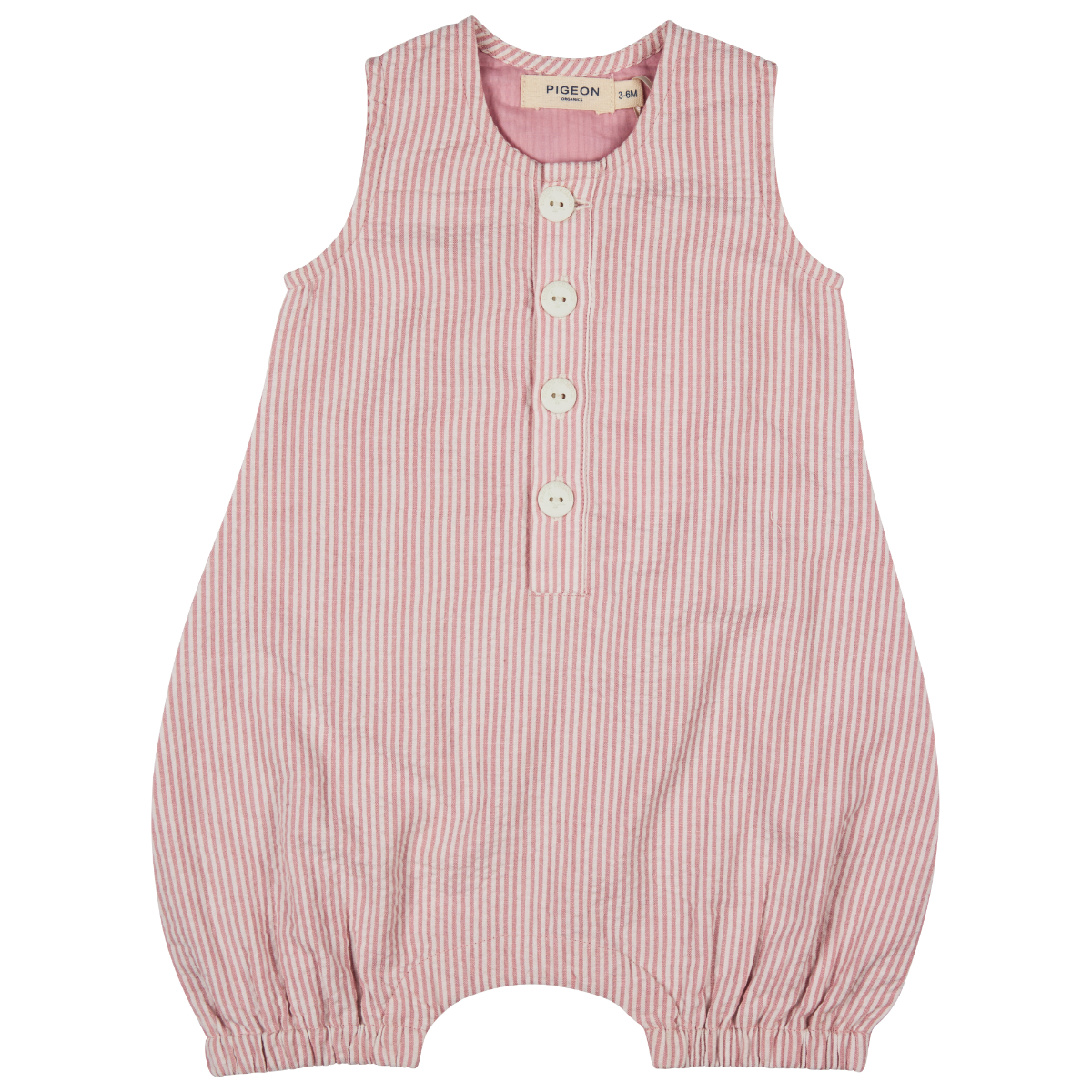 Pagliaccetto in Cotone Biologico - Righe Rosa