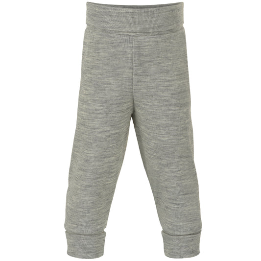 Pantaloni harem lana e seta Grigio