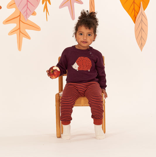 Pantaloni in maglia di Cotone Biologico - Terracotta