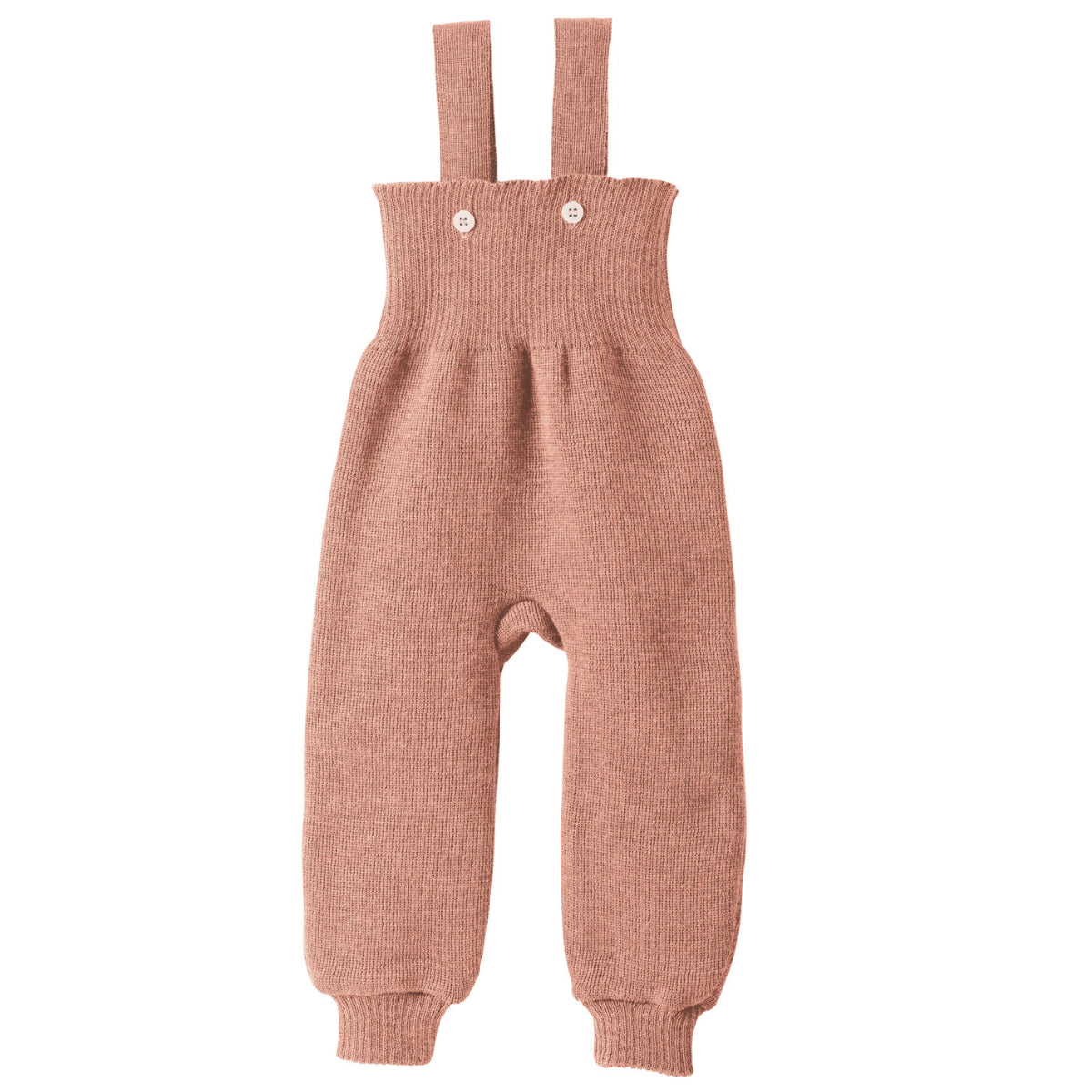 Pantaloni salopette in lana biologica - Rosa