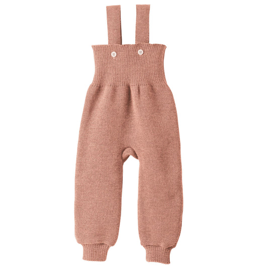 Pantaloni salopette in lana biologica - Rosa