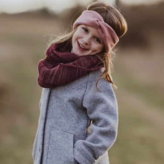 Sciarpa ad anello in lana biologica - Colori vari