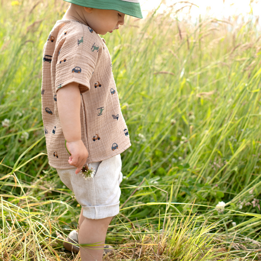 Shorts 100% Lino - Beige