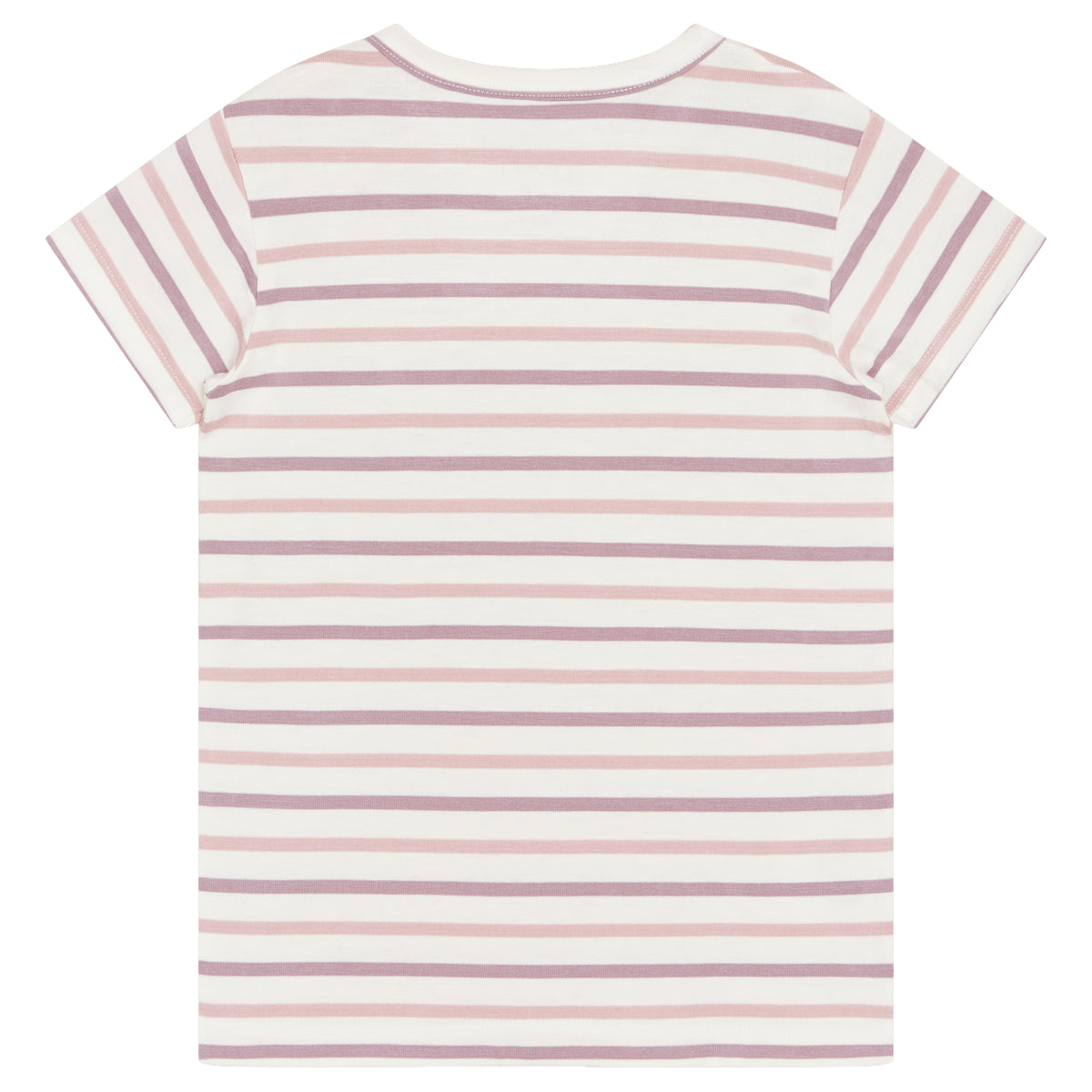 T-shirt in Bamboo - Righe malva
