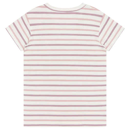 T-shirt in Bamboo - Righe malva