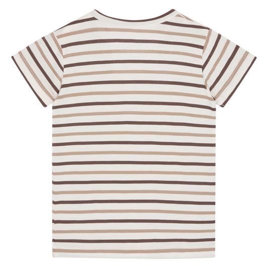 T-shirt in Bamboo - Righe noce