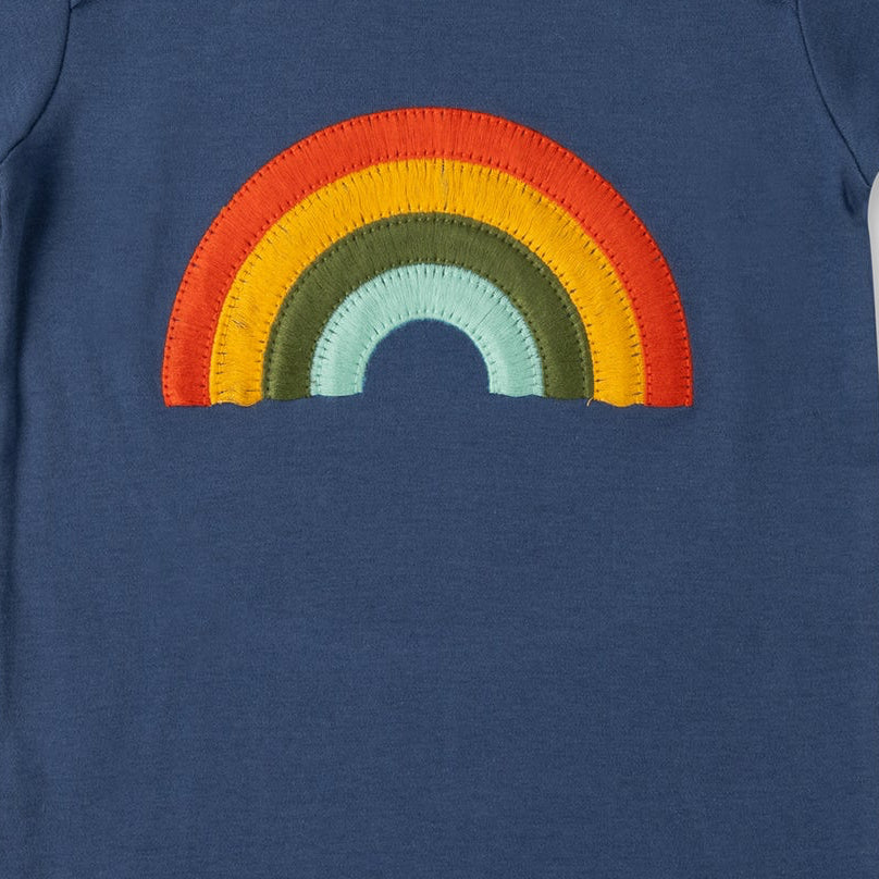 T-shirt in Cotone Biologico con applicazione - Arcobaleno
