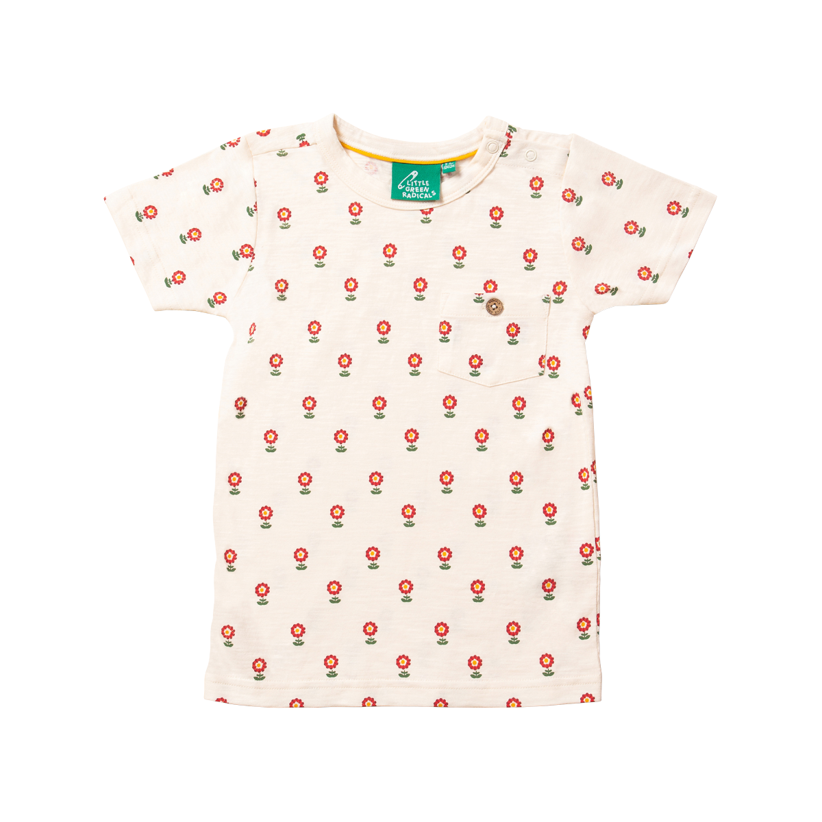 T-shirt in Cotone Biologico - Fiori