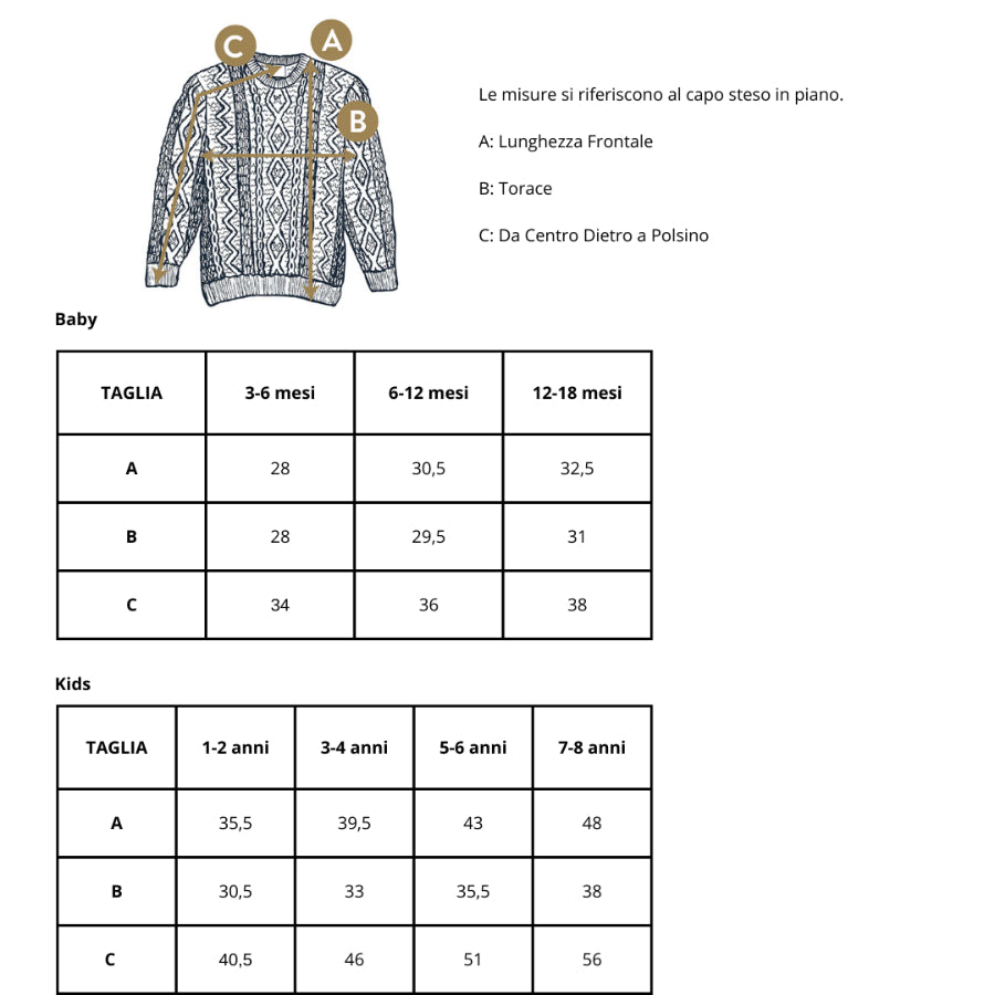 Maglioncino Aran in Lana Irlandese - Senape/Bianco