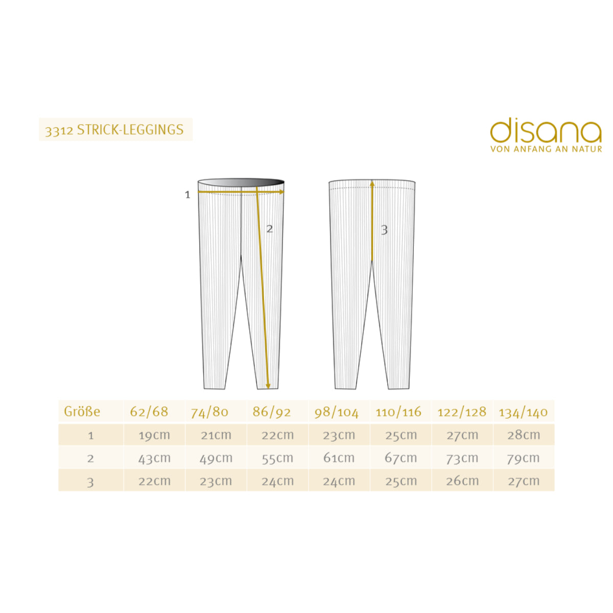 Leggings a costine in lana biologica - Grigio