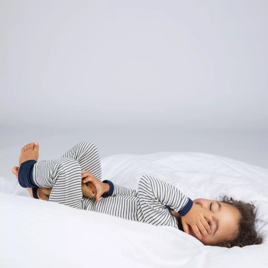 Tutina in lana e seta Bianco/Blu