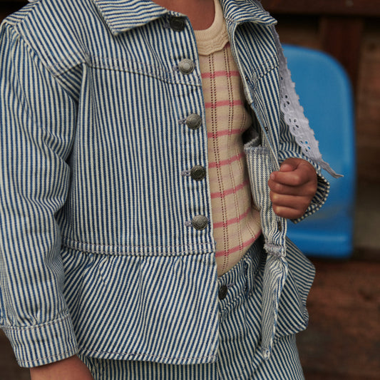 Giacca in Denim di Cotone Biologico - Millerighe