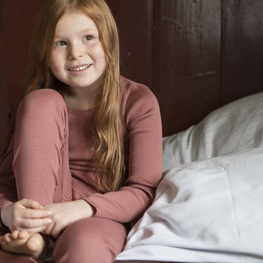 Maglia a manica lunga in seta e cotone Antique red 6-8 anni