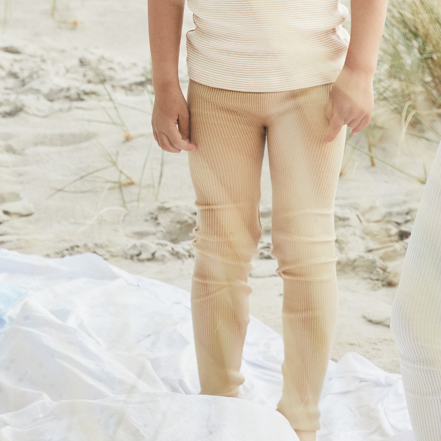 Leggings in Seta e Cotone - Miele