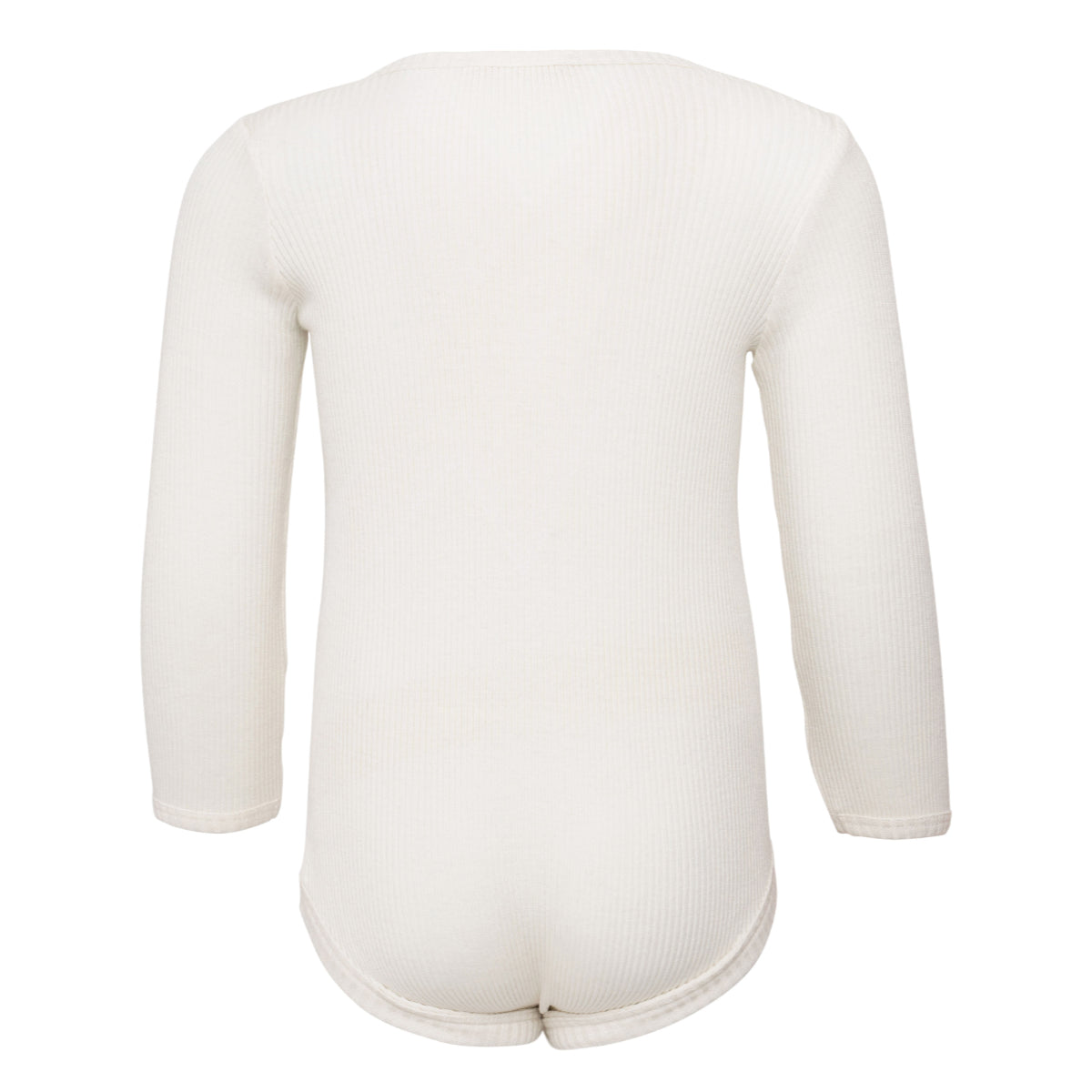 Body manica lunga in Seta e Cotone - Bianco