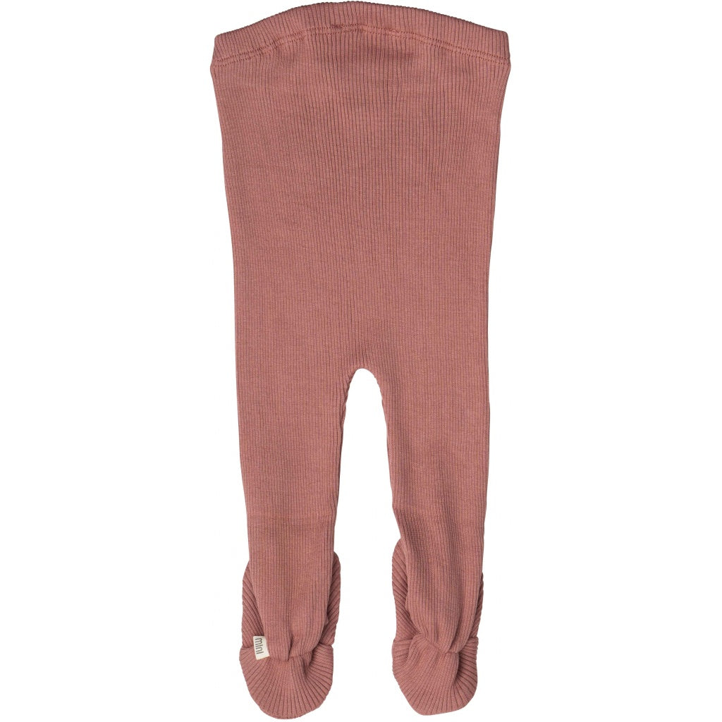 Pantaloni neonato con piedini in Seta e Cotone - Antique red