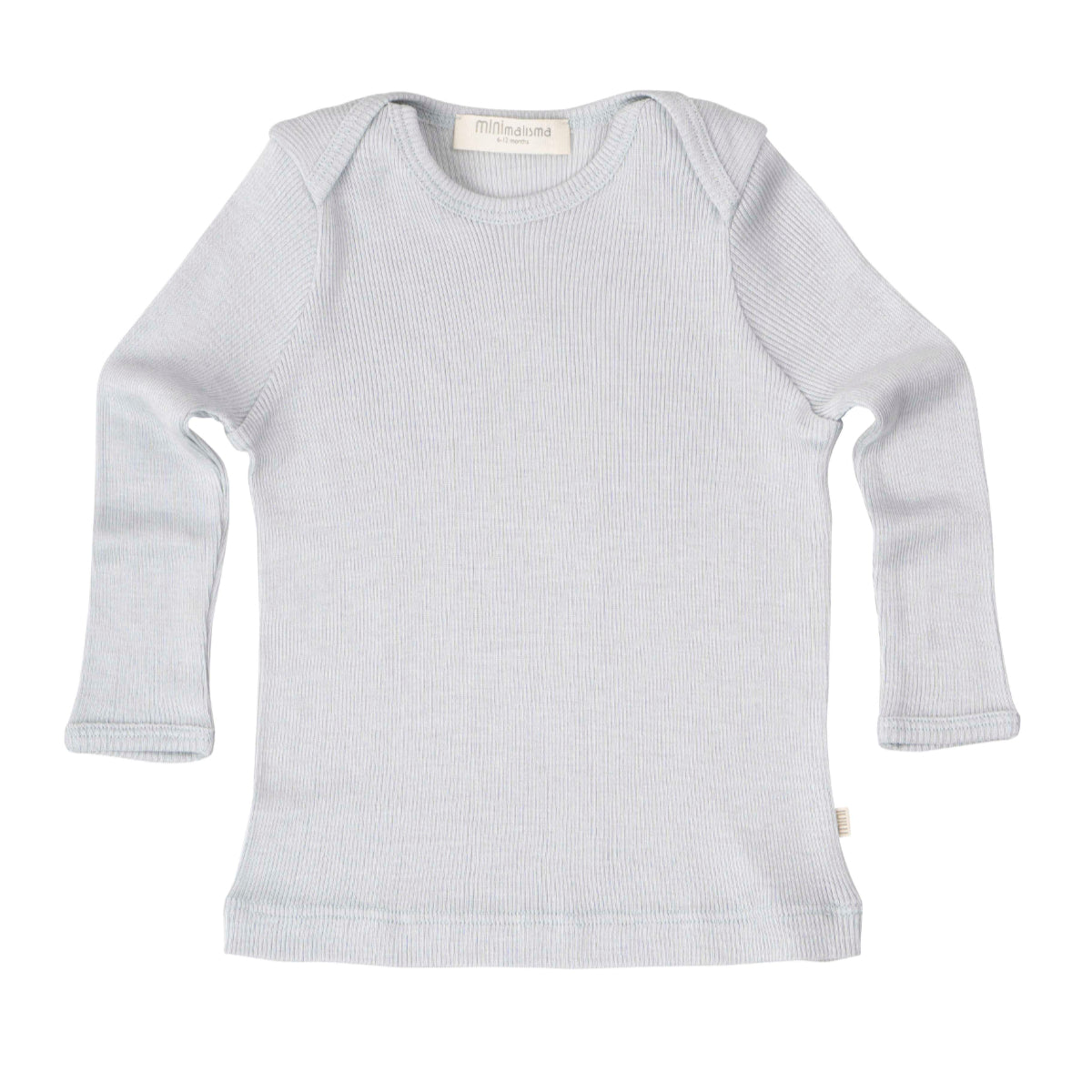Maglia baby a manica lunga in Seta e Cashmere - Grigio Chiaro