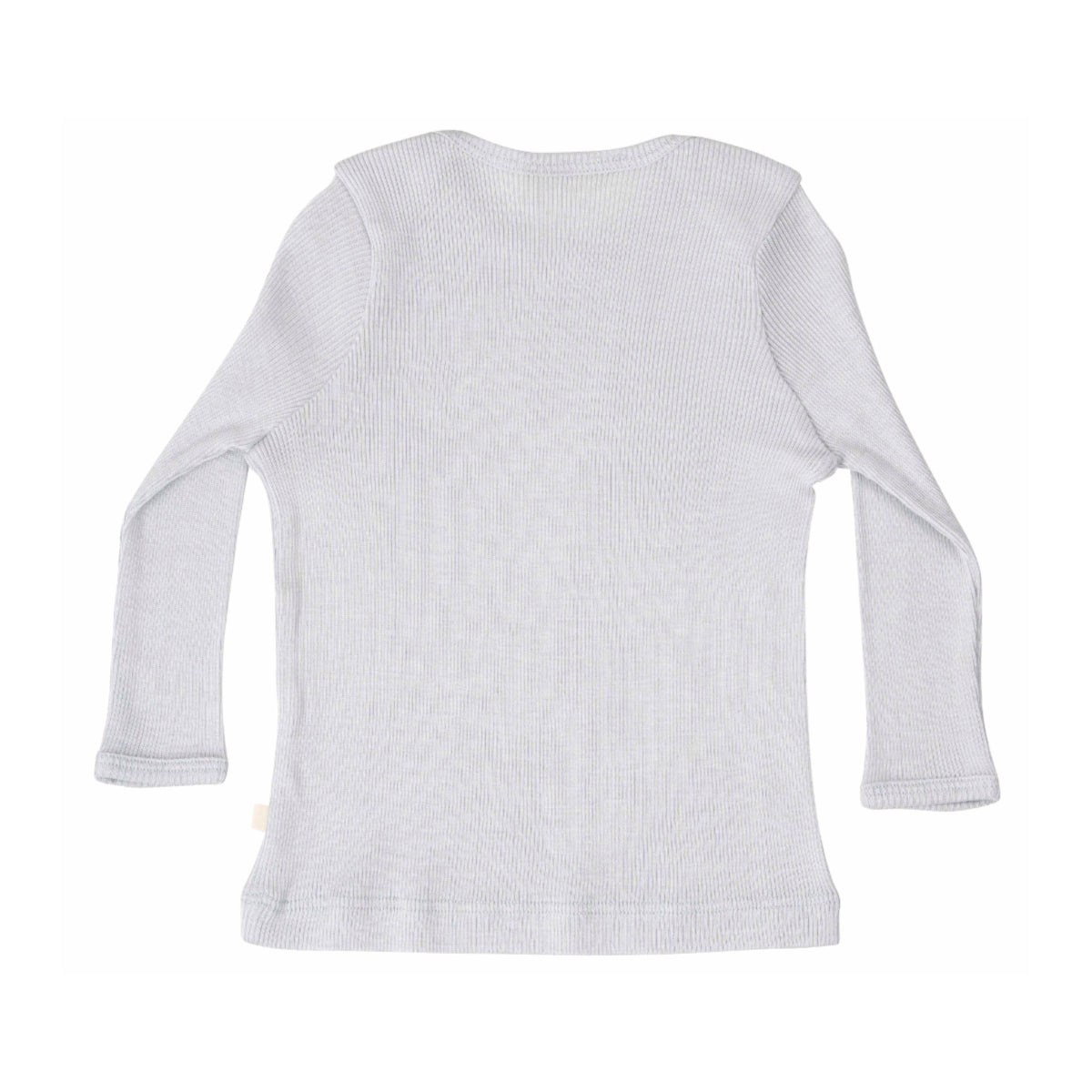 Maglia baby a manica lunga in Seta e Cashmere - Grigio Chiaro
