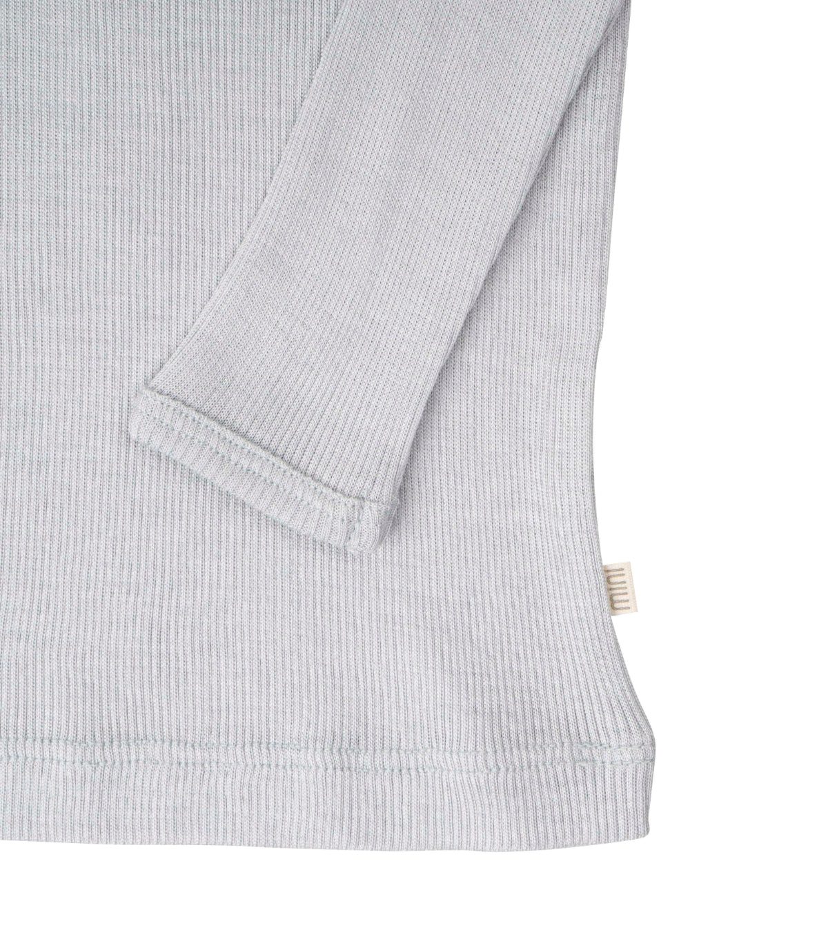 Maglia baby a manica lunga in Seta e Cashmere - Grigio Chiaro