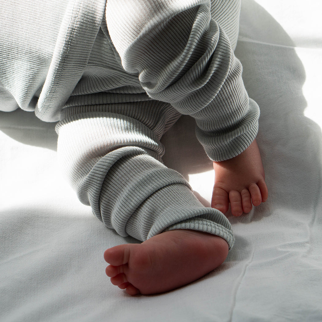 Leggings baby in Seta e Cashmere - Grigio Chiaro