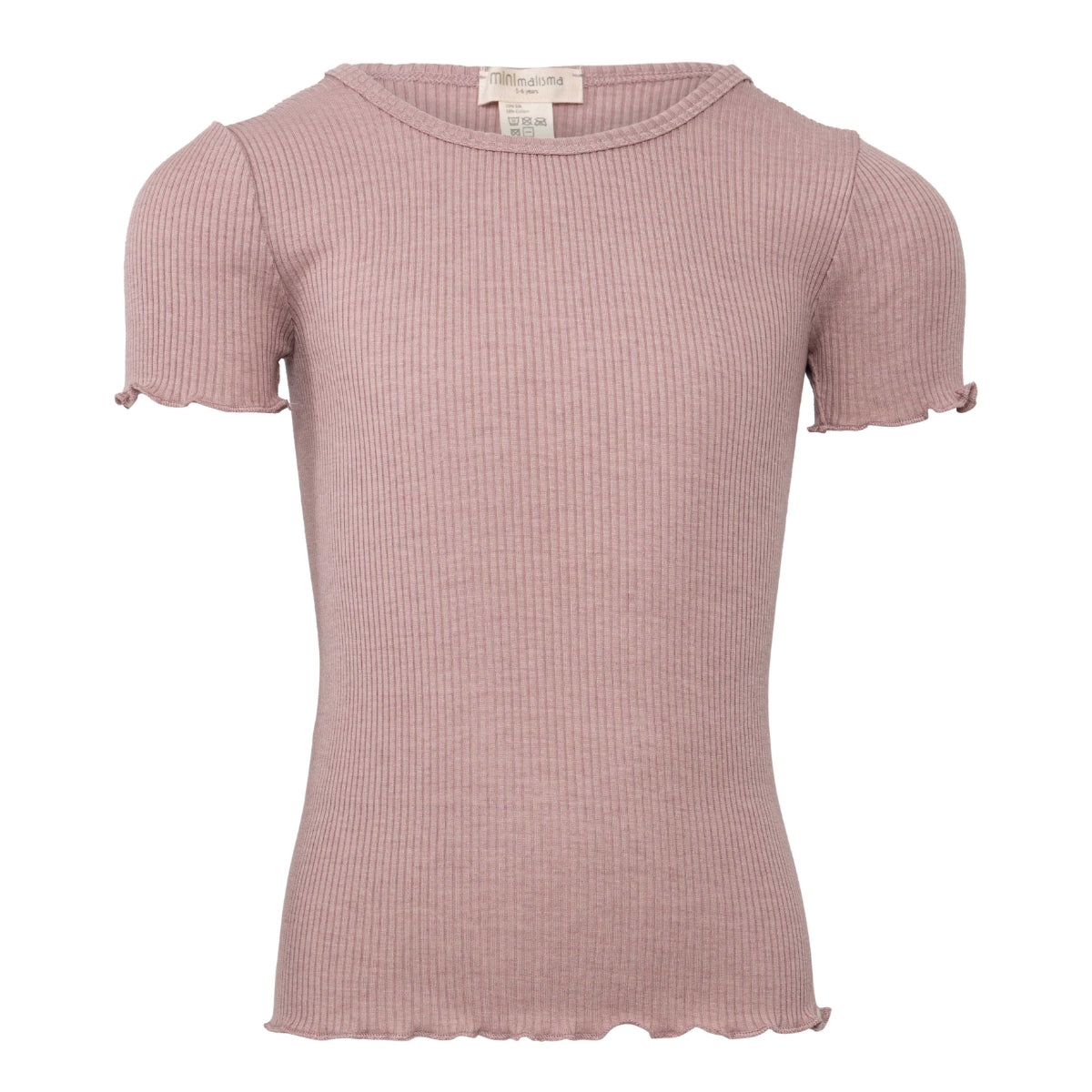Maglia a manica corta in Seta e Cotone - Dusty Rose