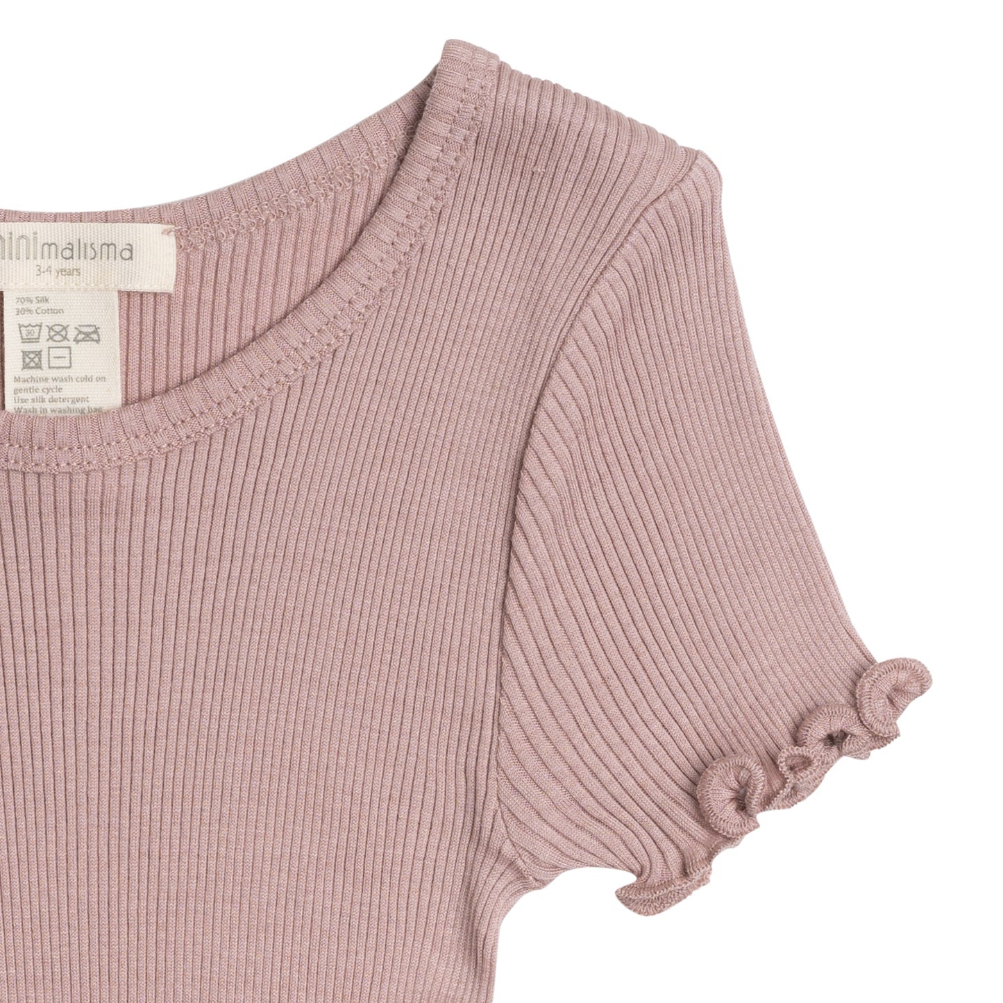 Maglia a manica corta in Seta e Cotone - Dusty Rose