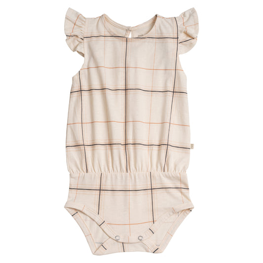 Body smanicato con volant in Cotone Biologico