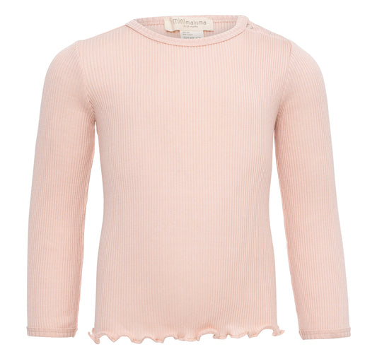Maglia baby a manica lunga in Seta e Cotone - Rosa