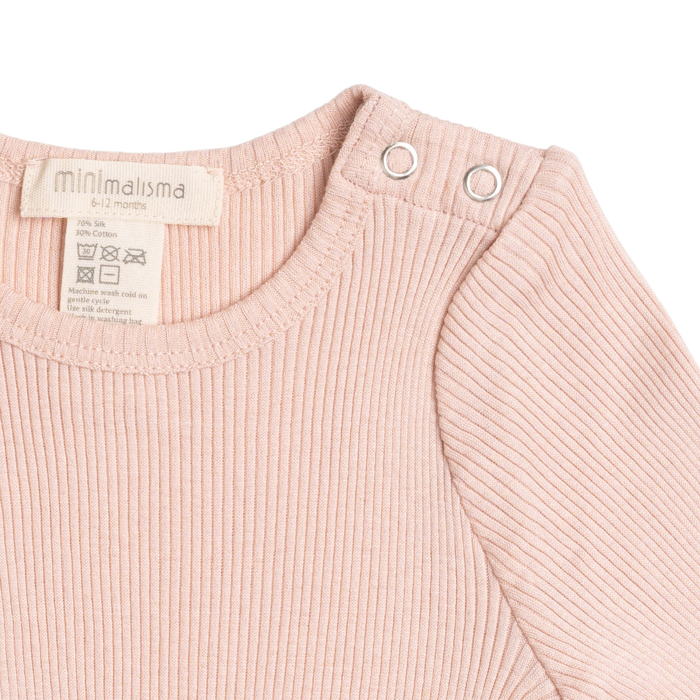 Maglia baby a manica lunga in Seta e Cotone - Rosa