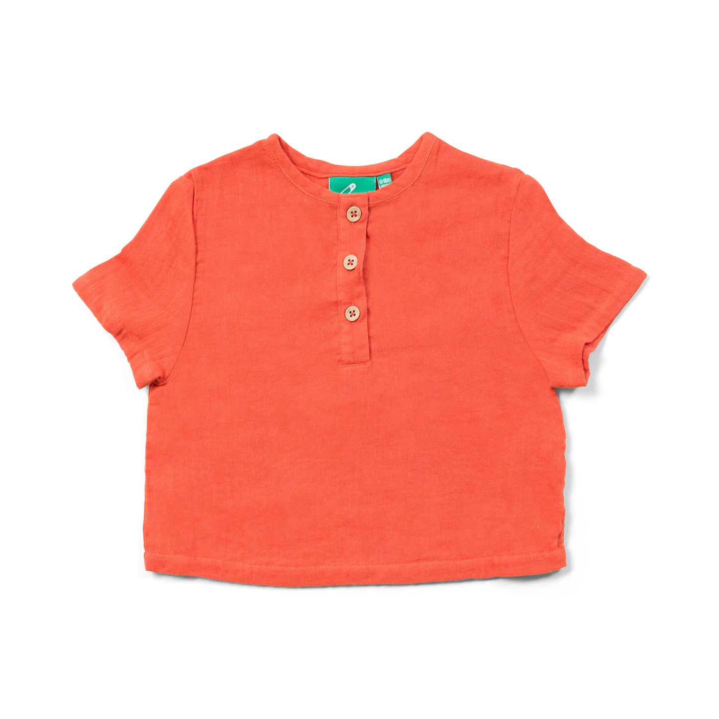 T-shirt in mussola di Cotone Biologico - Rosso