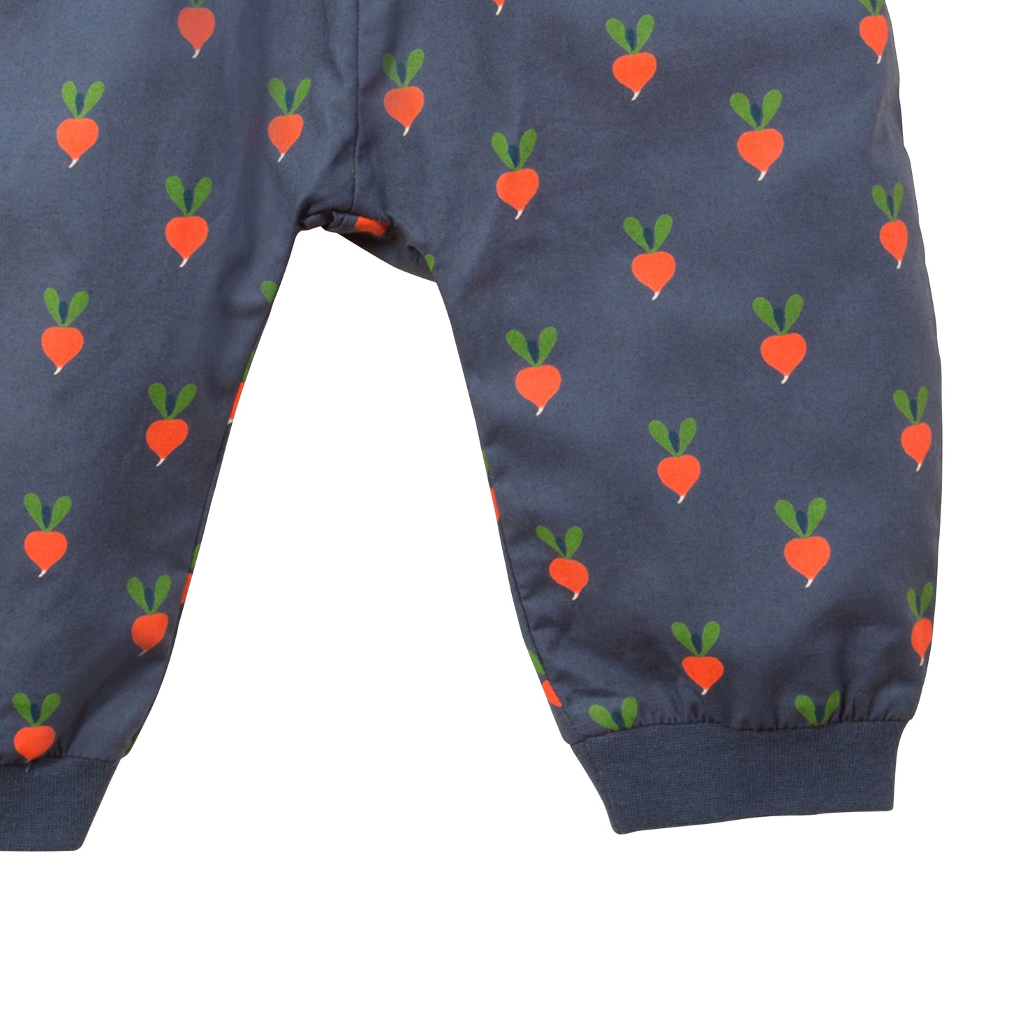 Pantaloni joggers colore Blu con fantasia ravanelli
