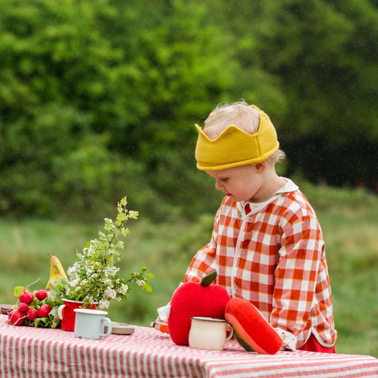Giacca reversibile in cotone biologico fantasia Quadri/Ravanelli