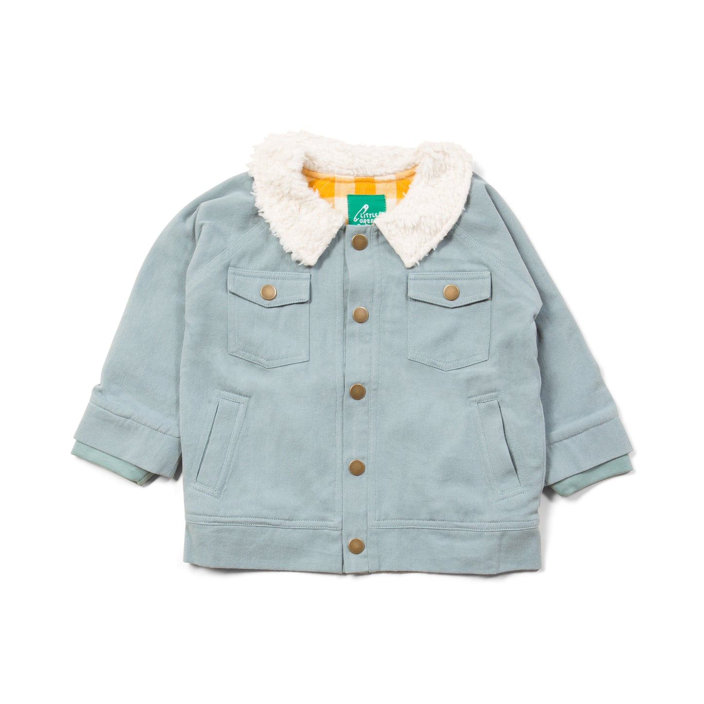 Giacca in twill di cotone biologico con colletto sherpa