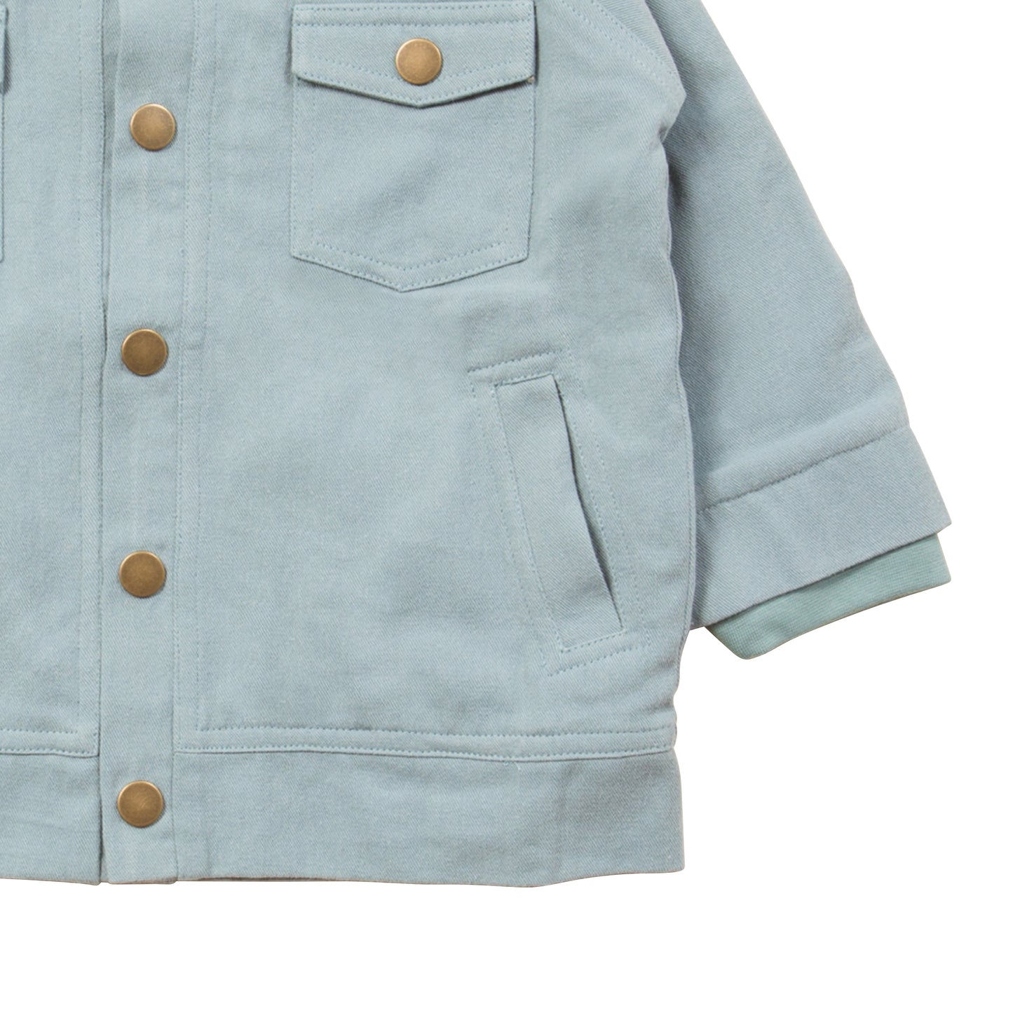 Giacca in twill di cotone biologico con colletto sherpa
