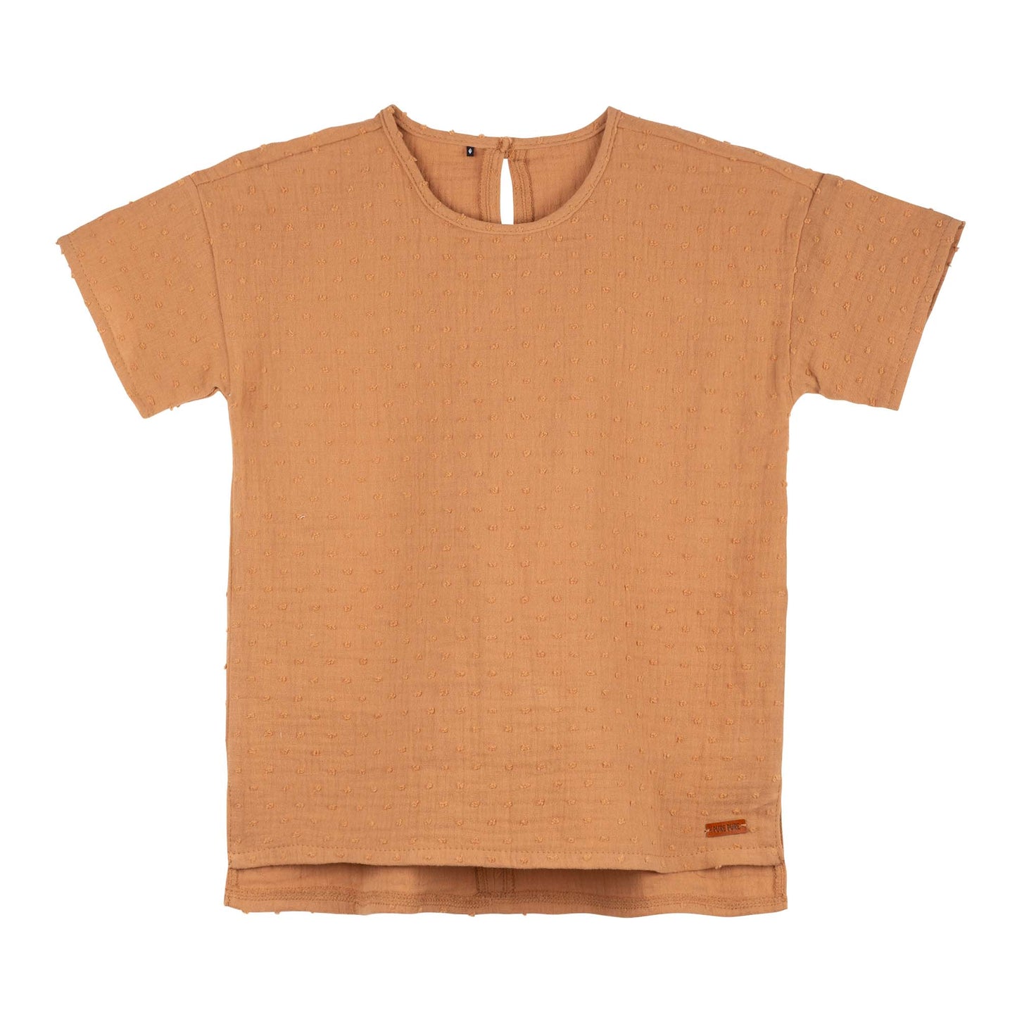 T-shirt in Mussola di Cotone Biologico - Toffee