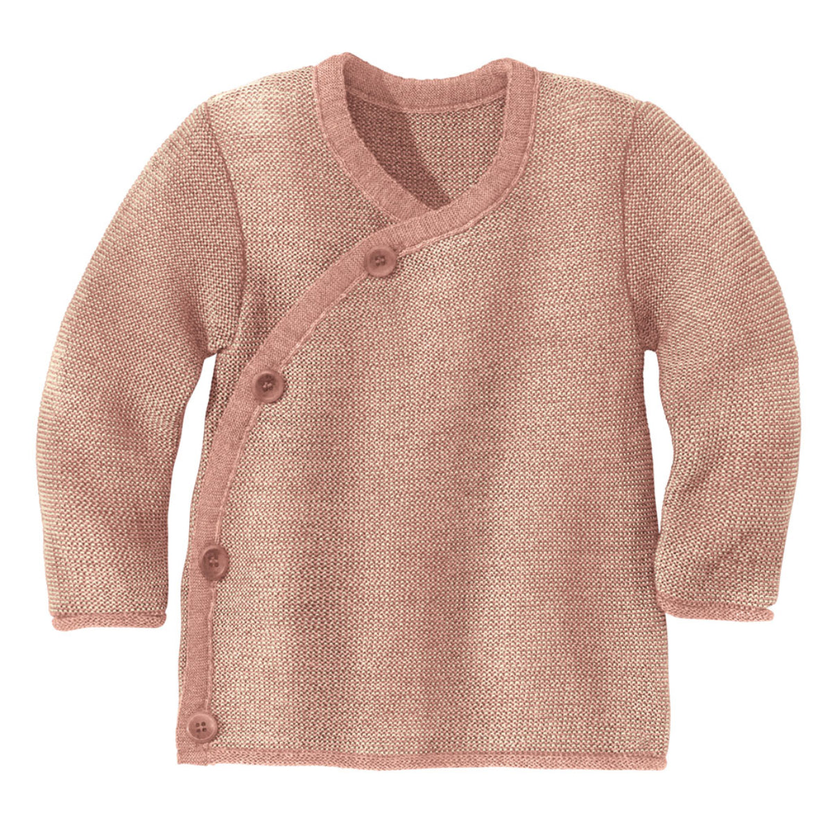 Cardigan con allacciatura kimono - Rosa mélange