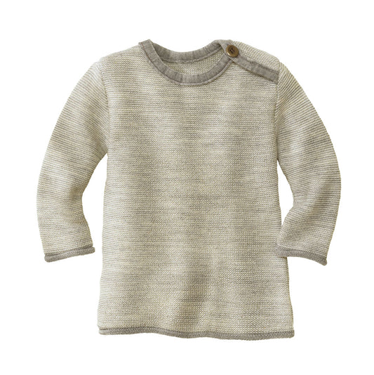 Maglioncino in lana merino - Grigio mélange