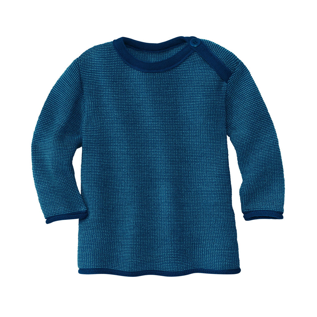 Maglioncino in lana merino Navy-Lagoon