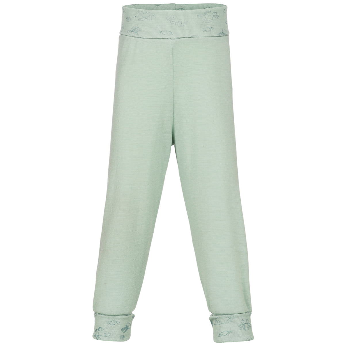 Pantaloni harem baby lana seta Verde Menta