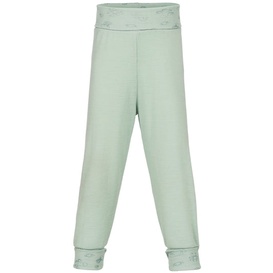 Pantaloni harem baby lana seta Verde Menta