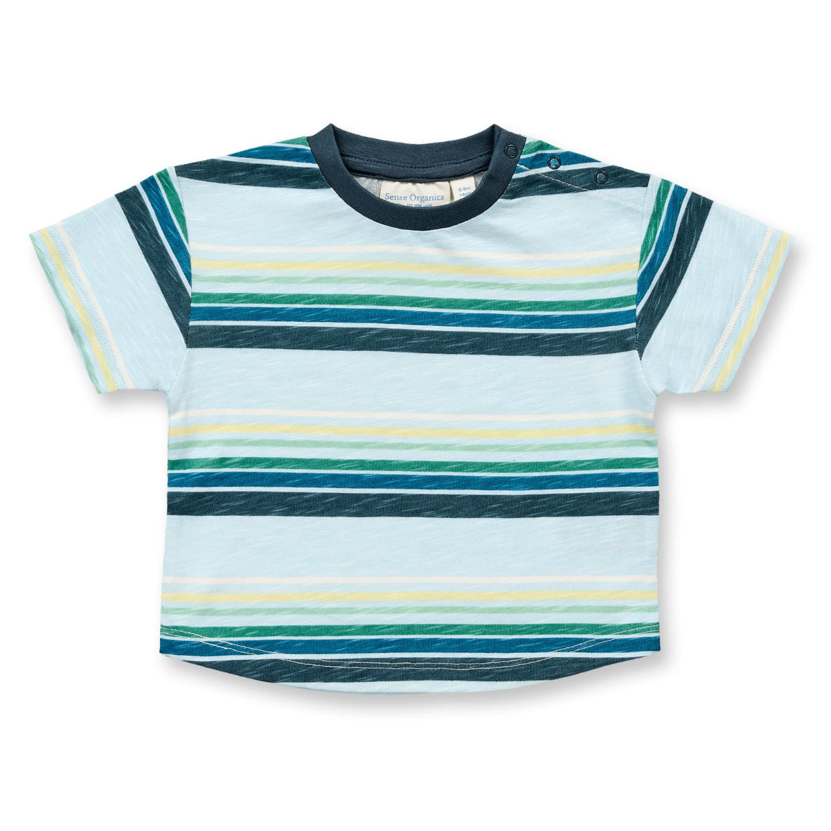T-Shirt in Cotone Biologico - Righe Multicolor