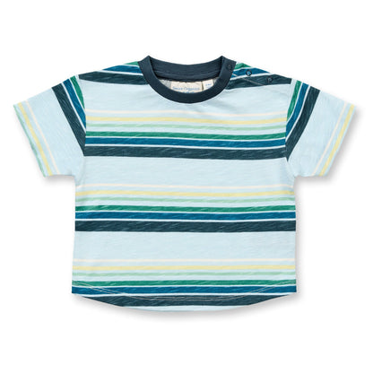 T-Shirt in Cotone Biologico - Righe Multicolor
