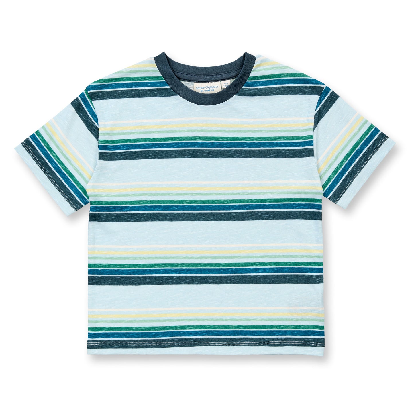 T-Shirt in Cotone Biologico - Righe Multicolor