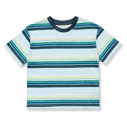 T-Shirt in Cotone Biologico - Righe Multicolor