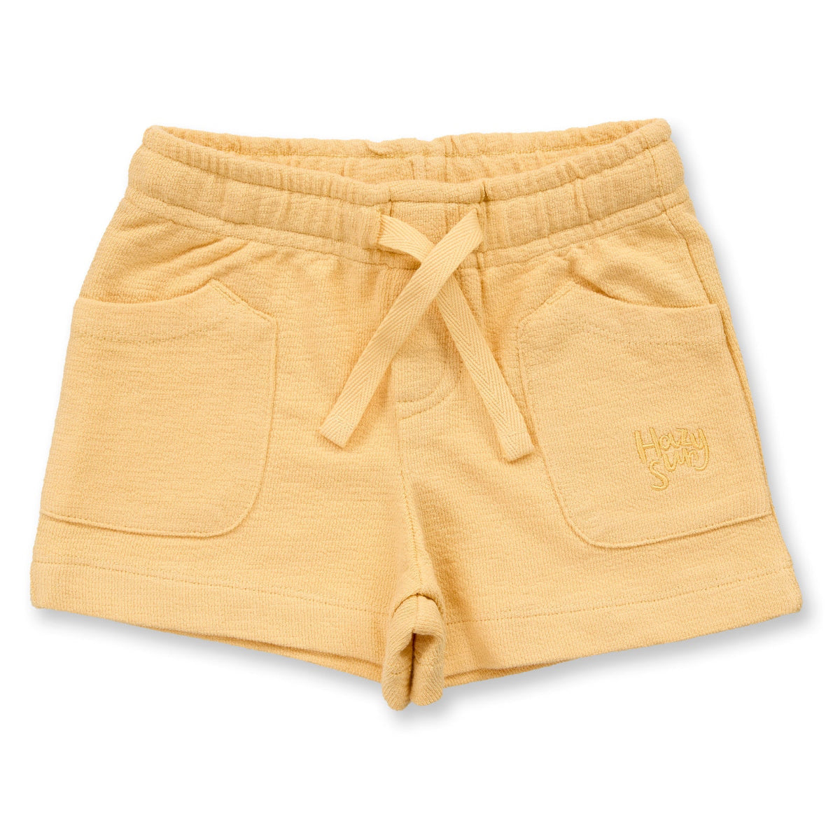 Shorts in spugna di Cotone Biologico - Giallo Pastello