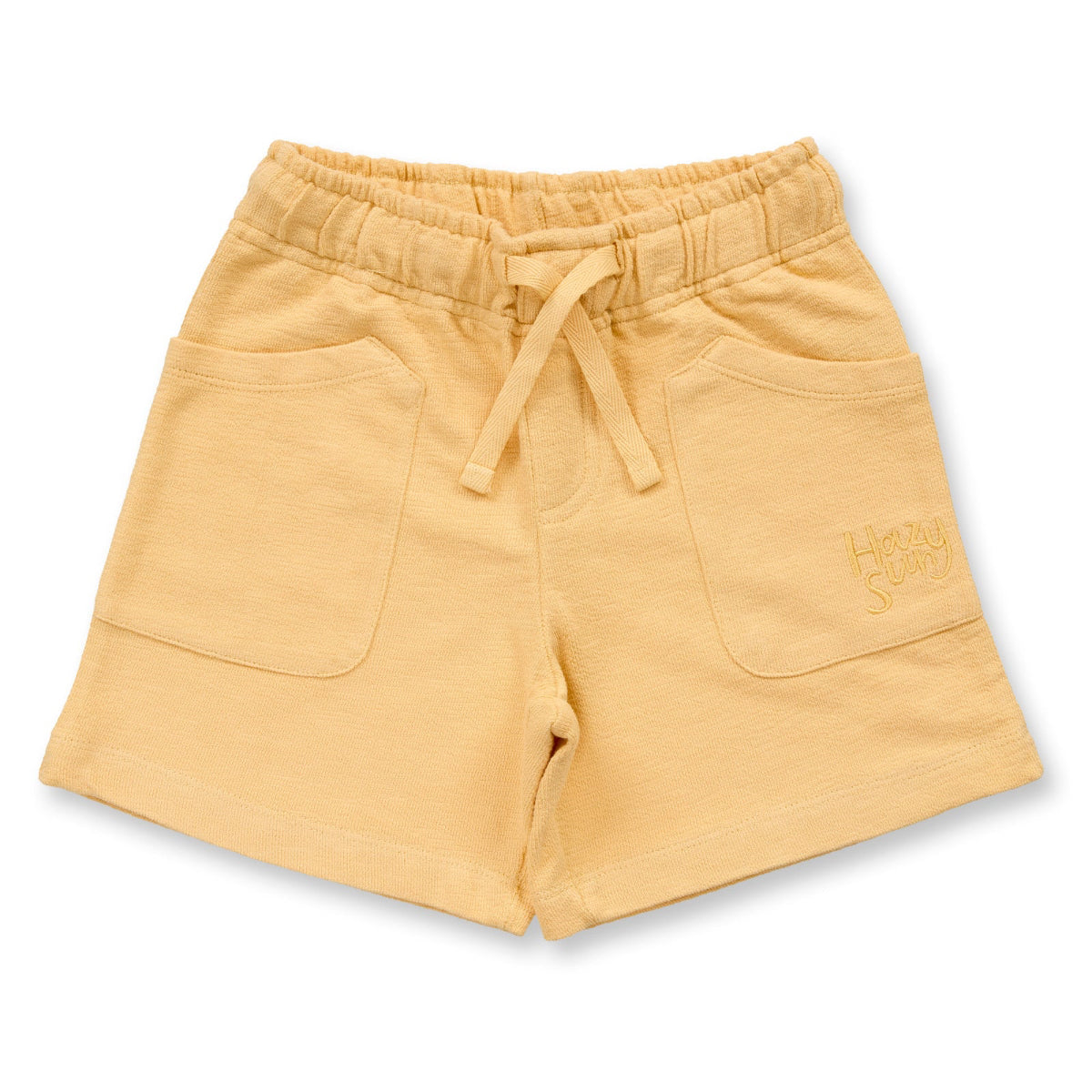Shorts in spugna di Cotone Biologico - Giallo Pastello